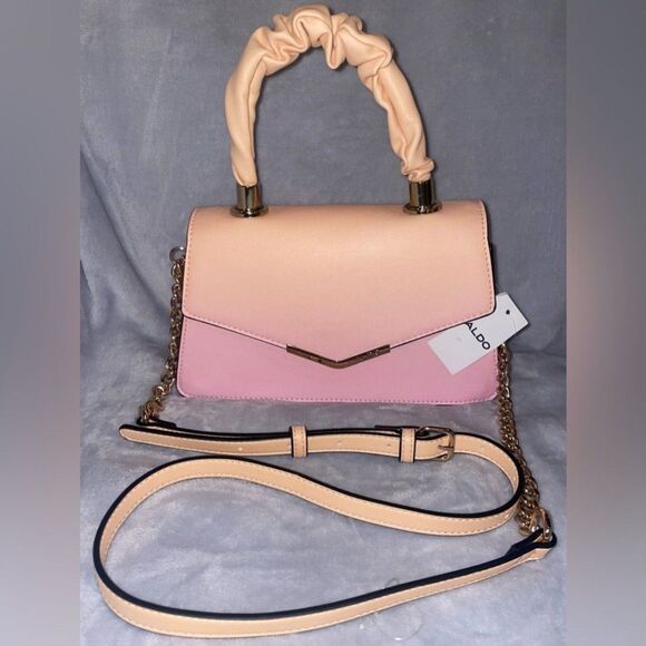 Aldo Handbags - Aldo NWT Light Peach/Pink Ombre Ruched Top Handle Satchel/Crossbody #2